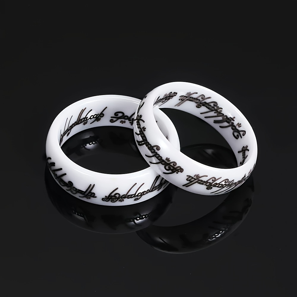Hip Hop Ceramic Ring - Stylish and Versatile Accessory